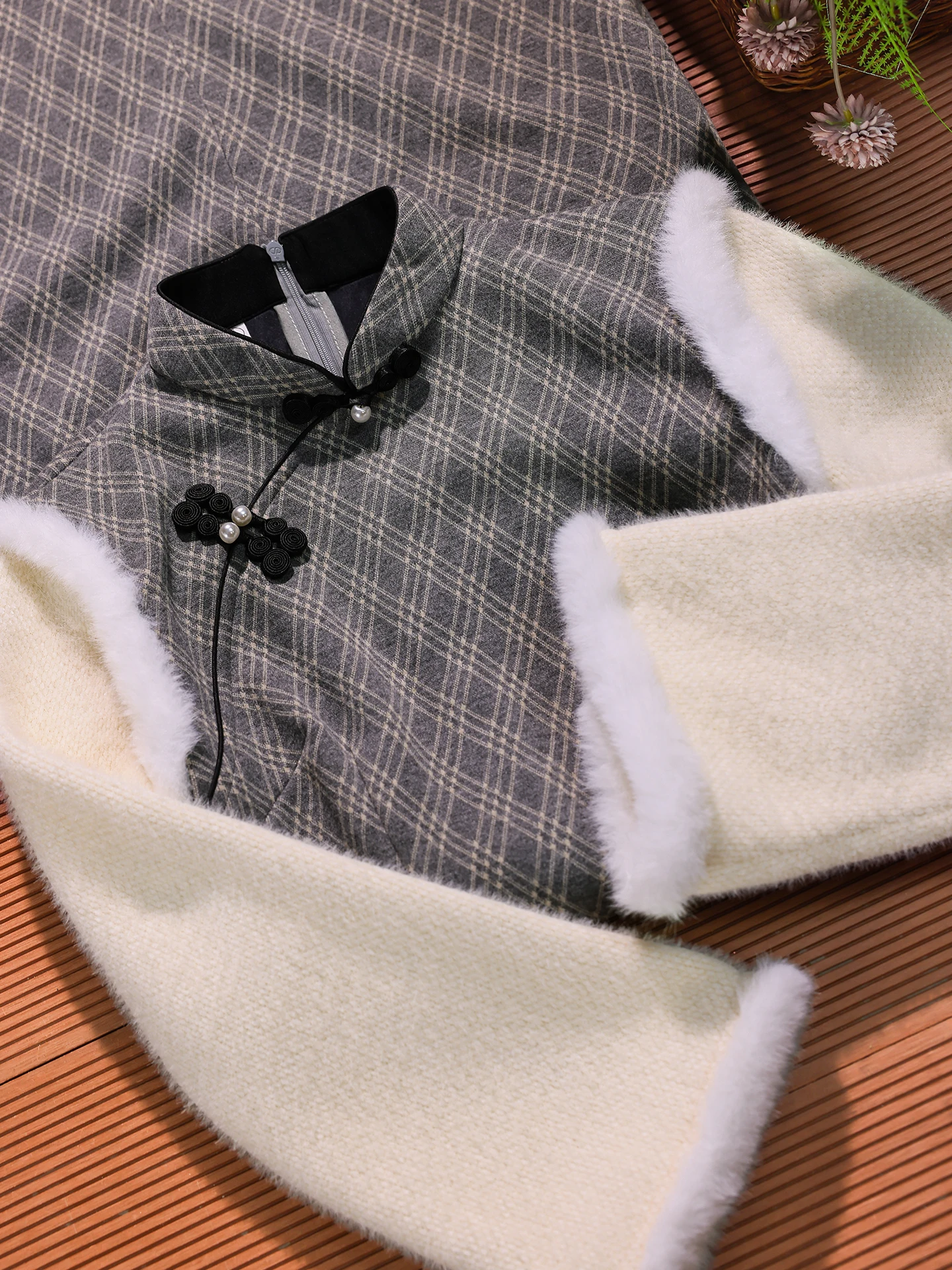 

Элегантное китайское длинное платье-ципао с объемными рукавами для повседневной носки, красивый новогодний наряд, уникальное и теплое, для осени