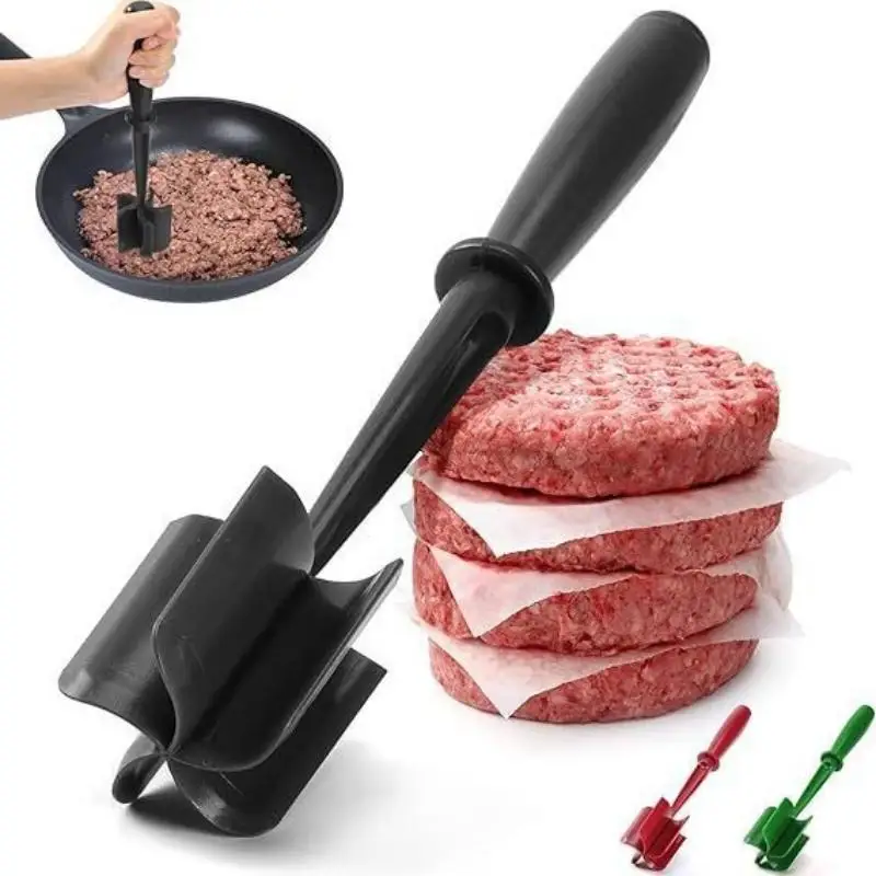 1pcs Handheld Meat Chopper, Meat Shredder, Heat Resistant Suitable For Hamburger Meat Ground Beef Smasher