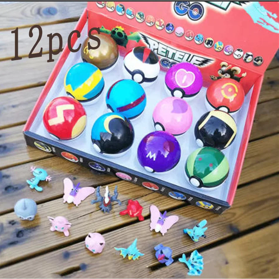 12 قطعة/المجموعة البوكيمون كزة الكرة الشكل اللعب أنيمي بيكاتشو جيب الوحش الحيوانات الأليفة قزم PVC تمثال عمل جمع نموذج الدمى الهدايا