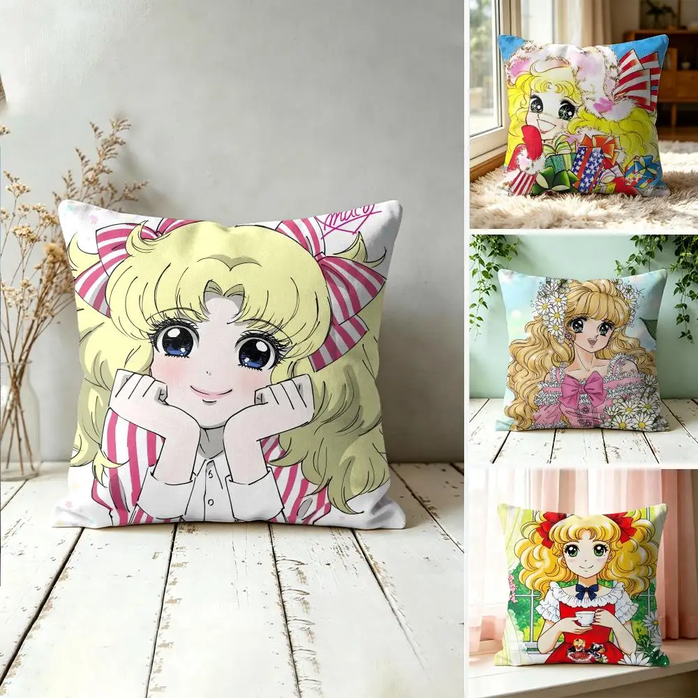 C-Candy C-CandyS CUTE Cushion Cover Square Decorative Throw Pillow 40x40cm For Sofa Bedroom Living Room Home Decor