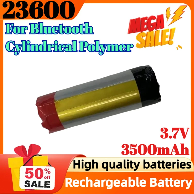 

3.7V 3500mAh 23600 for Bluetooth Cylindrical Polymer Rechargeable Battery Durable