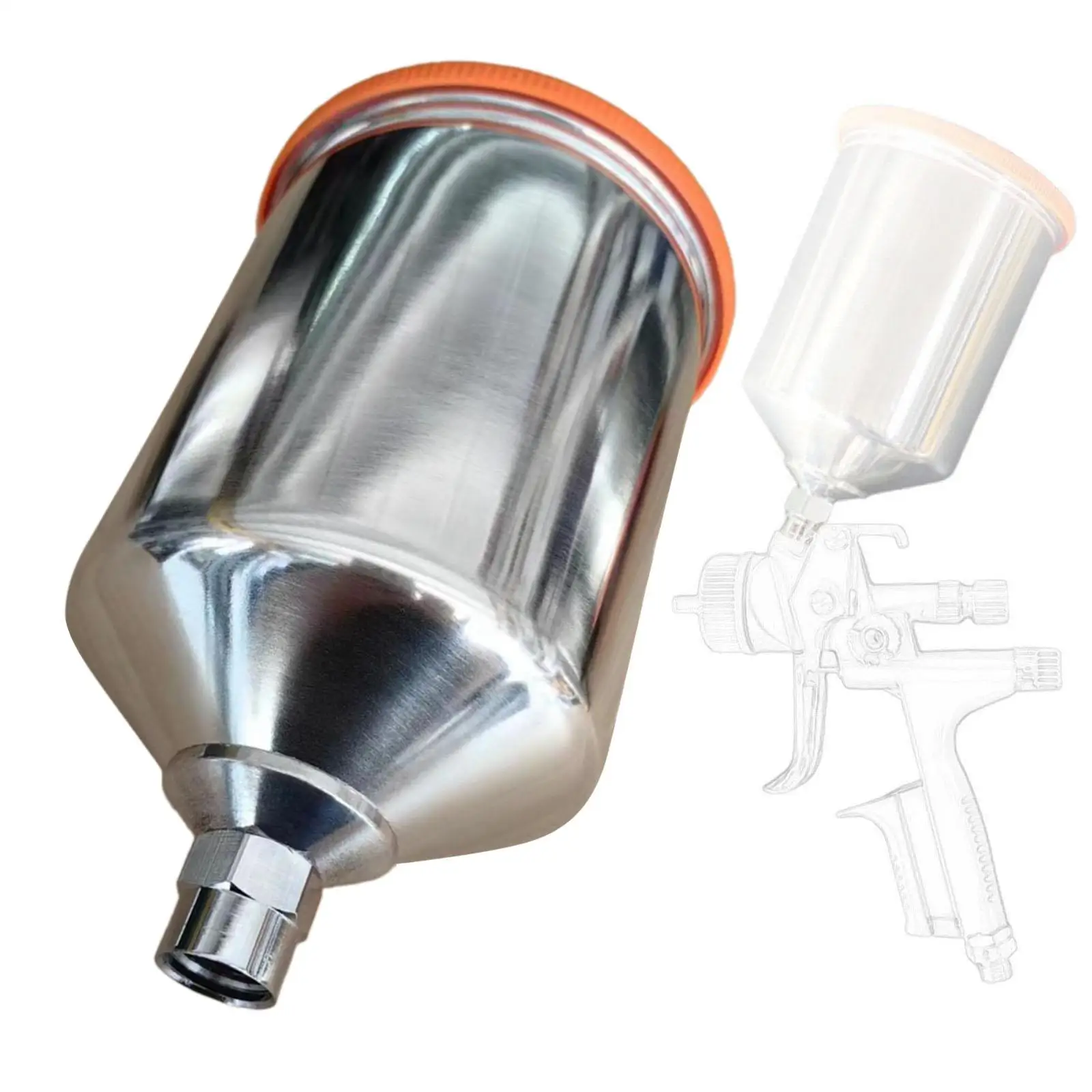 High Hardness Spray Paint Cup 600ml Aluminum Pot Paint Tank Accessory for Automotive House and Wall Paint