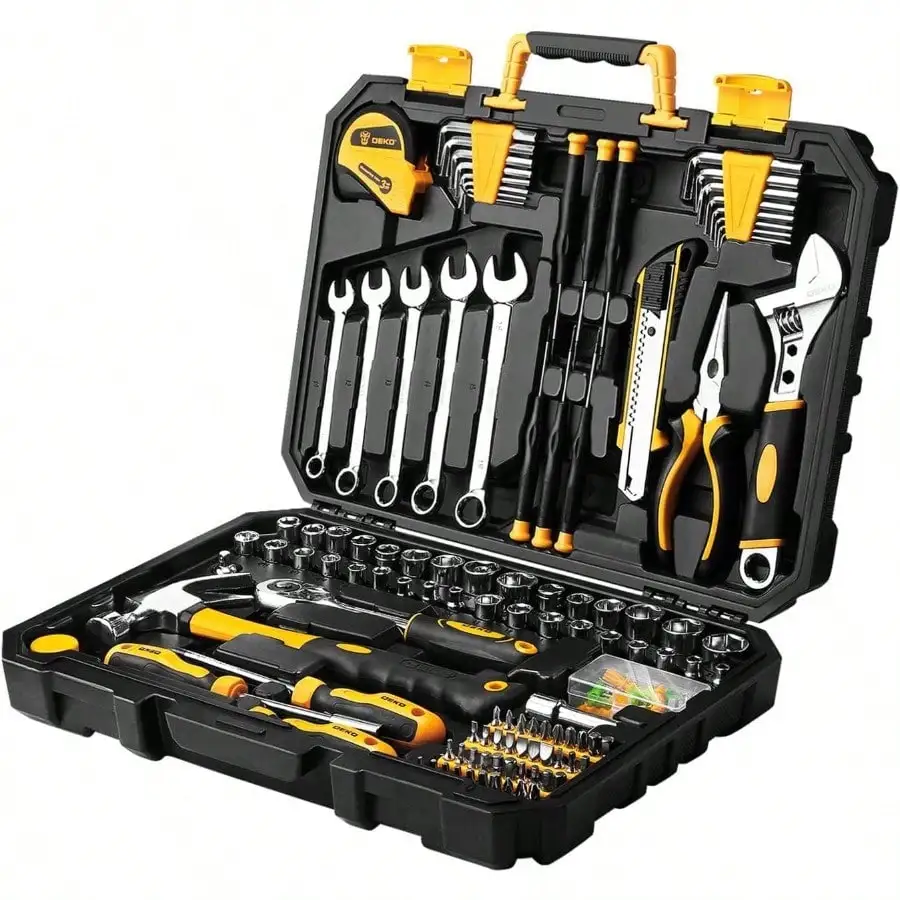 84dadgyyj DEKOPRO 158 Piece Tool Set-General Household Hand Tool KitAuto Repair Tool Set With Plastic Toolbox Storage Case