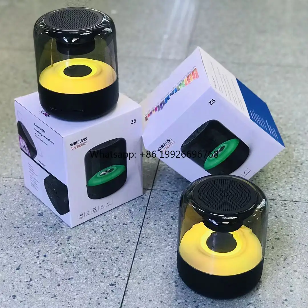 

Professional Blue Tooth Speaker Z5 Glazed Colorful Lights Audio Card Wireless Creative Gift Small Audio Art Subwoofers Flip6 fa