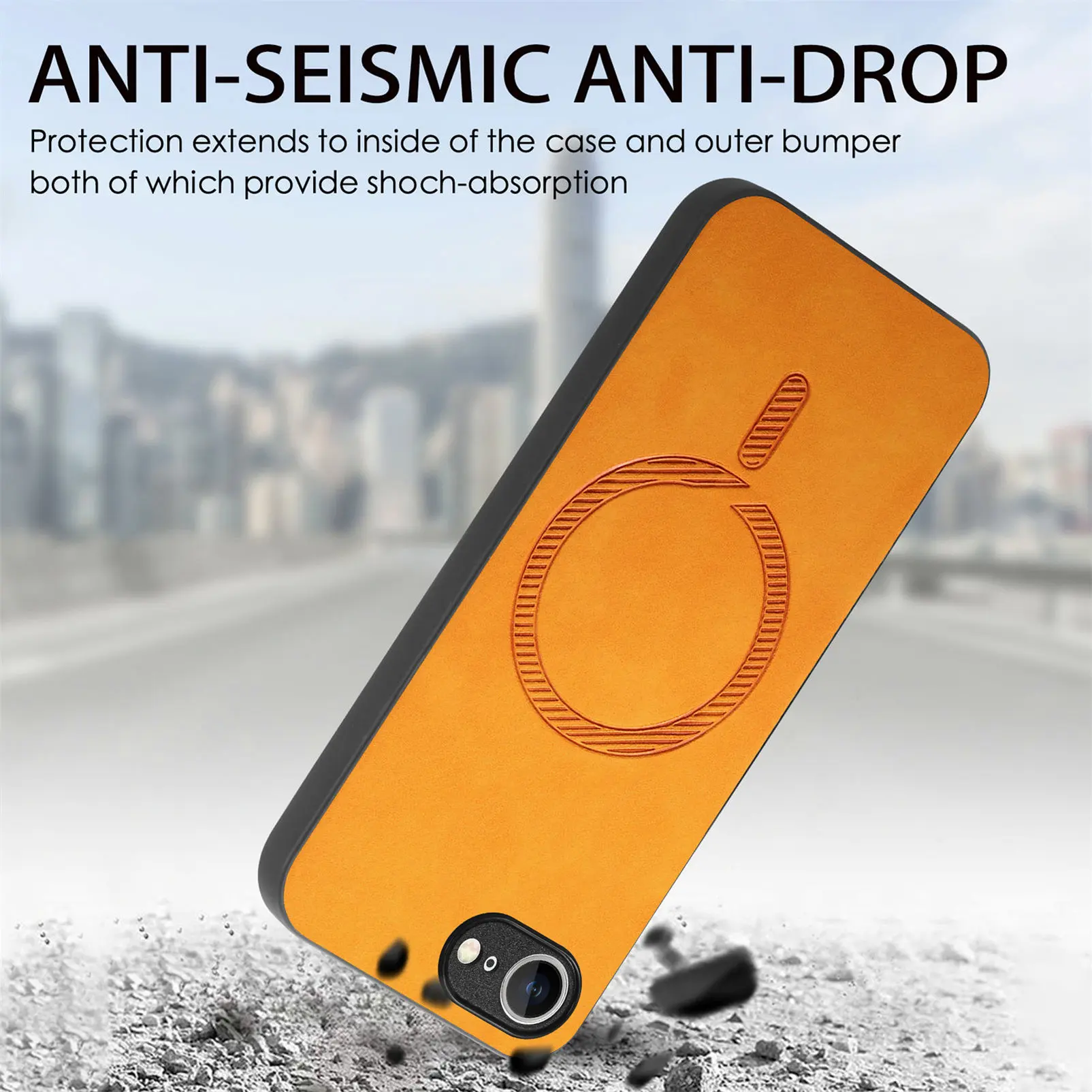 Magnetic Wireless Charging Leather For Magsafe Case For iPhone 16 Pro Max 16e 15 14 Plus 13 12 11 SE 2022 Anti Drop Skin Cover