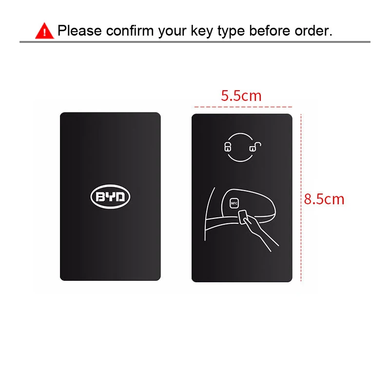 Alloy Leather Car NFC Card Smart Key Case Cover Shell for BYD Atto 3 Yuan Tang EV Han Qin Song Plus DMi Seal Dolphin S6 L3 M6 F3