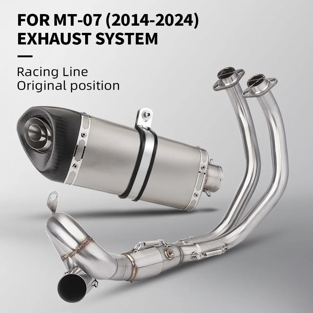 Motorcycle Complete Full Exhaust System For MT07 XSR700 TRACER 2015-2024