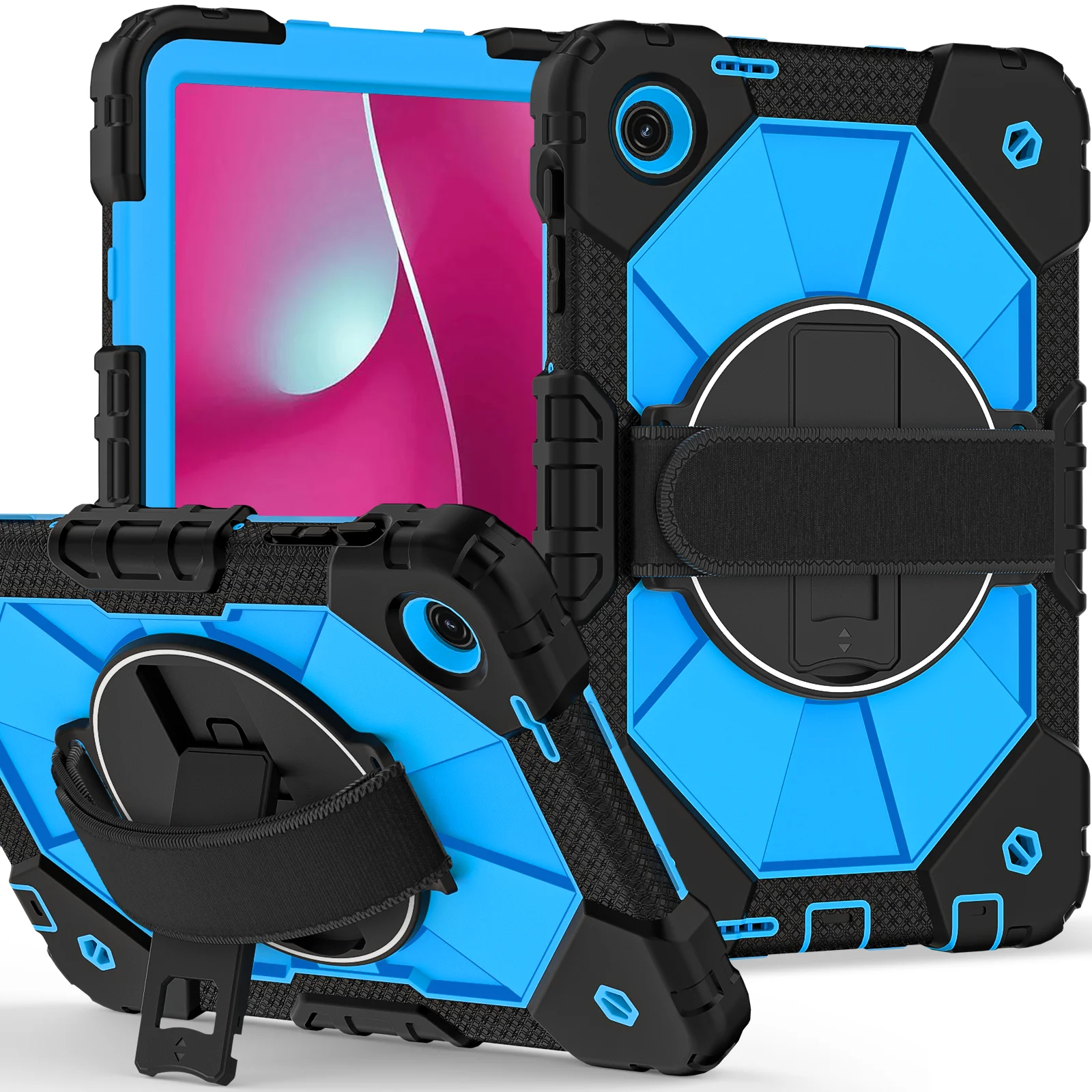 

Ударопрочный прочный чехол для T-Mobile Revvl Tab 2 10,1 дюйма, защитный чехол для детей с ручкой-подставкой, мягкий безопасный для детей материал