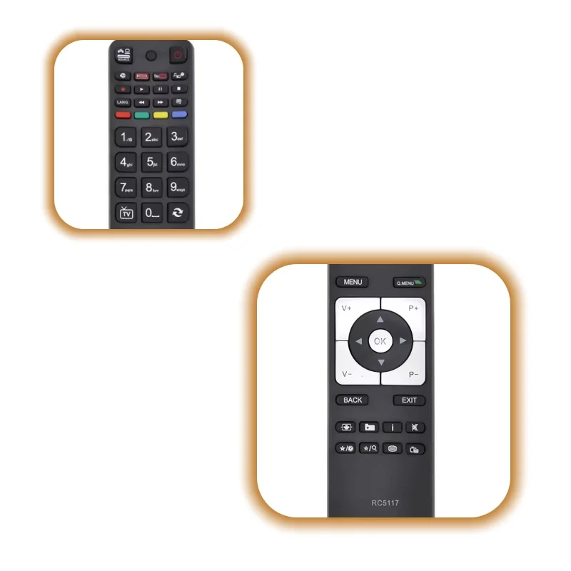 RC5117 Universal Remote Control Compatible with Hitachi Telefunken Bush Sharp Finlux JVC Models 28HYT45U 32HYT46U 48HBT62U for T