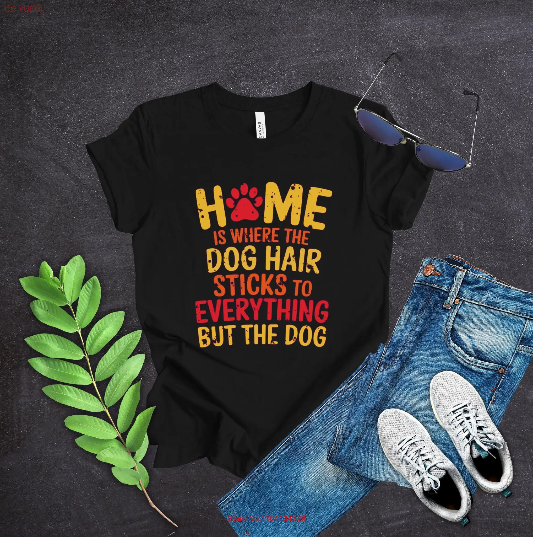 Dog Lover T Shirt Pet Owner Funny Hair Animal Home Decor Cotton long or short sleeves