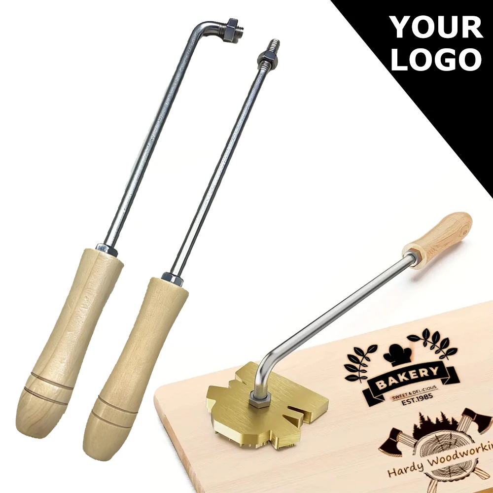 

Custom Logo Branding Iron Heating Stamp Personalized M8 Hot Brass for Bakery Cake Bread Burger Wood DIY Gift Stamping Mold