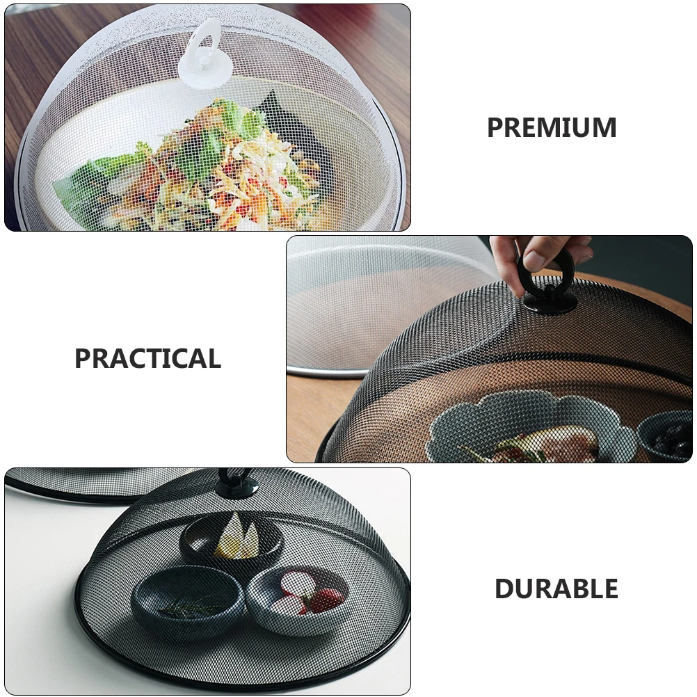 

2 Pcs Steel Food Cover Mosquito-proof Dust-proof Food Cover Picnic Kitchen Accessory Dish Protector