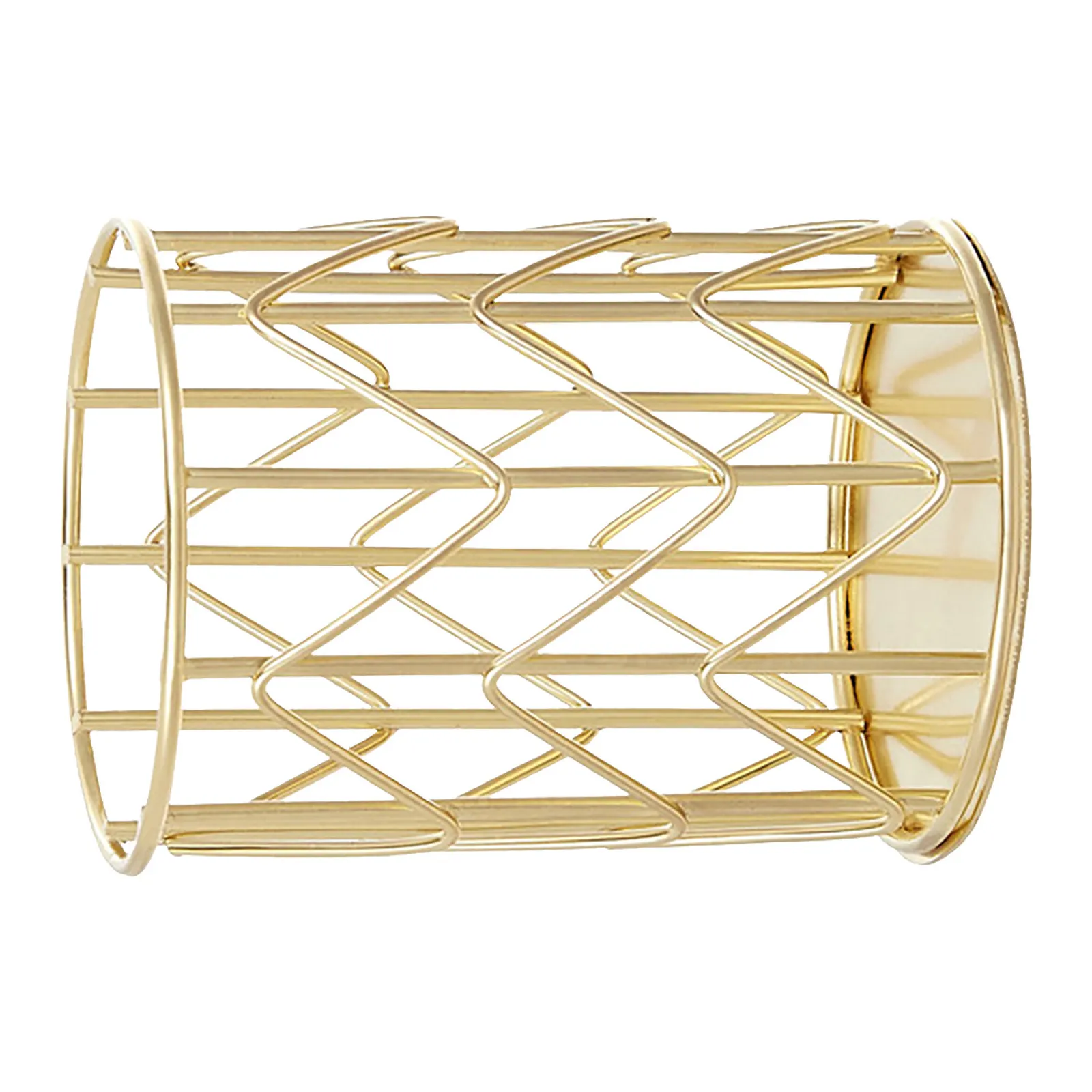 Gold Plated Pen Holder Iron Material Makeup Brush Holder Simple Desktop Organizer Exquisite Color Stylish
