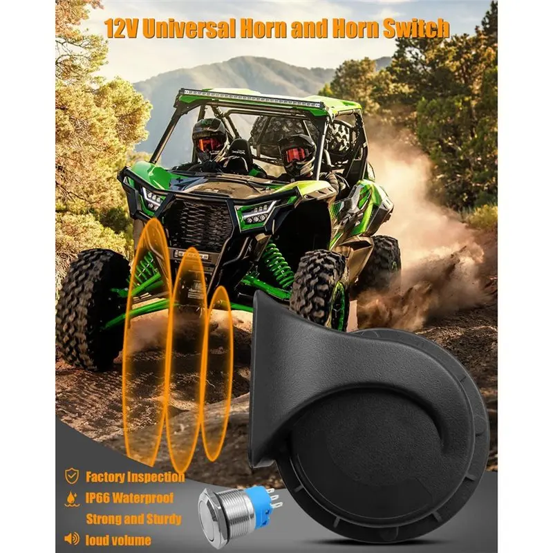 Universal Street Legal ATV/UTV Turn Signal Kit With Horn E-Stop Switch Works For Polaris RZR Can-Am Honda Pioneer 1000