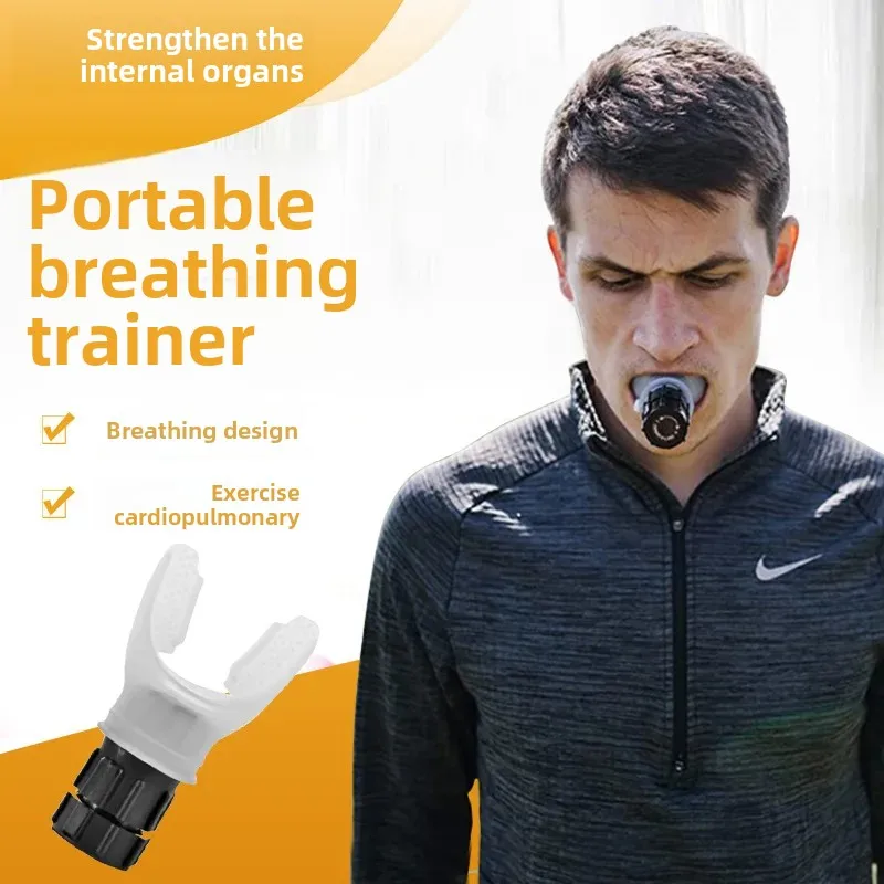 Portable Adjustable Resistance Breath Trainer Lung Function Exercise Tool For Strengthening Diaphragm Muscles