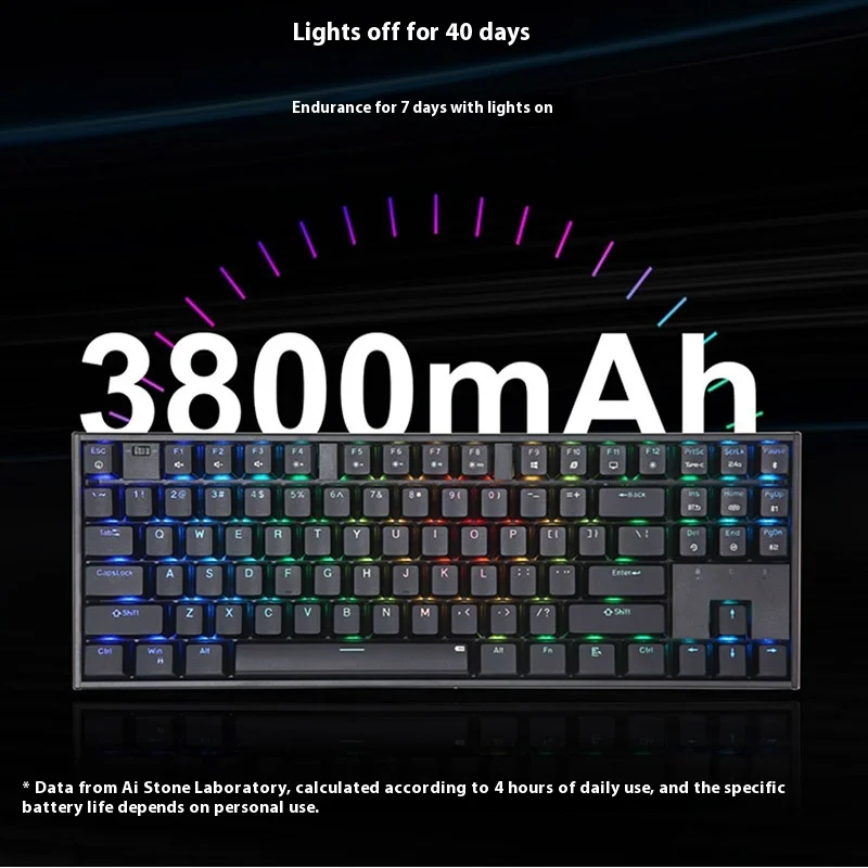 IROK Al87pro Mechanical Keyboard  Wireless Rgb Hot Plug Aluminum Alloy Electrophoresis Red Axis Tea Axis Kit Office Gaming Gifts