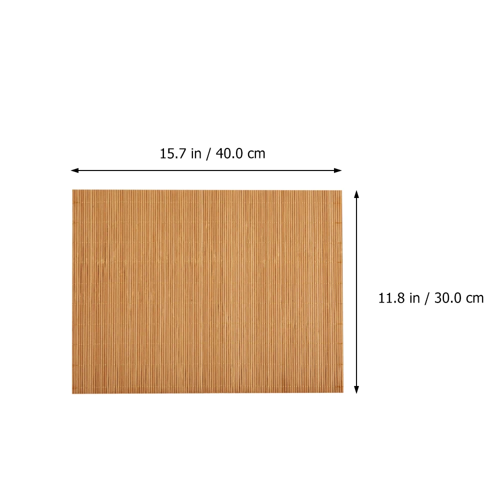 

1Pcs Natural Bamboo Slat Tablemat For Tea Ceremony Elegant Bamboo Placemat Home Use