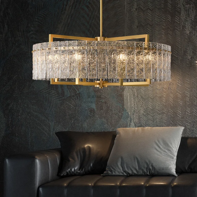 

Glass lamp all copper modern minimalist restaurant
