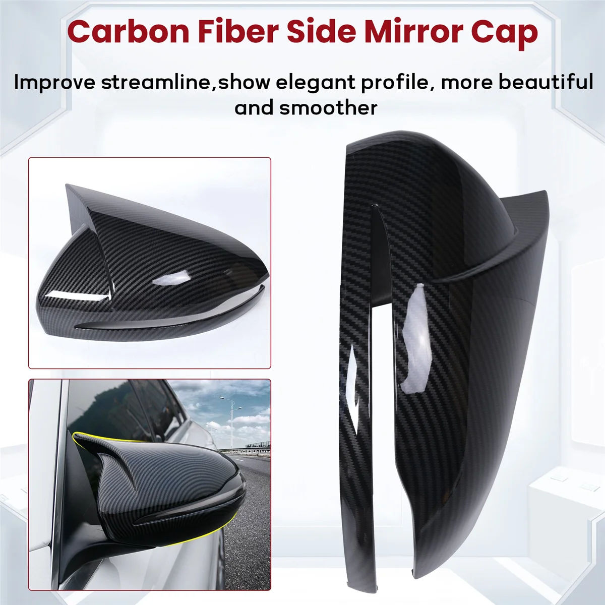 

Durable for B C E GLB GLC W205 W213 W253 Carbon Fiber Rear View Mirror Cover
