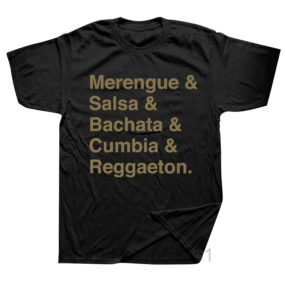 Camisetas Divertidas 2026 Eat Sleep Bachata Repeat, Camisetas de Verano de Algodón Estilo Harajuku, Manga Corta, Ropa Urbana, Camiseta Negra de Salsa para Bailar
