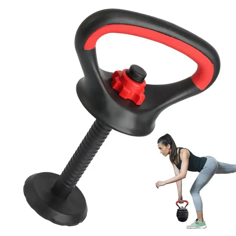 2024 Kettle Grip for Dumbbells Adjustable Stable Kettlebell Grip Converter Non-slip Screw-On Clip Kettle Grip with Rubber Handle