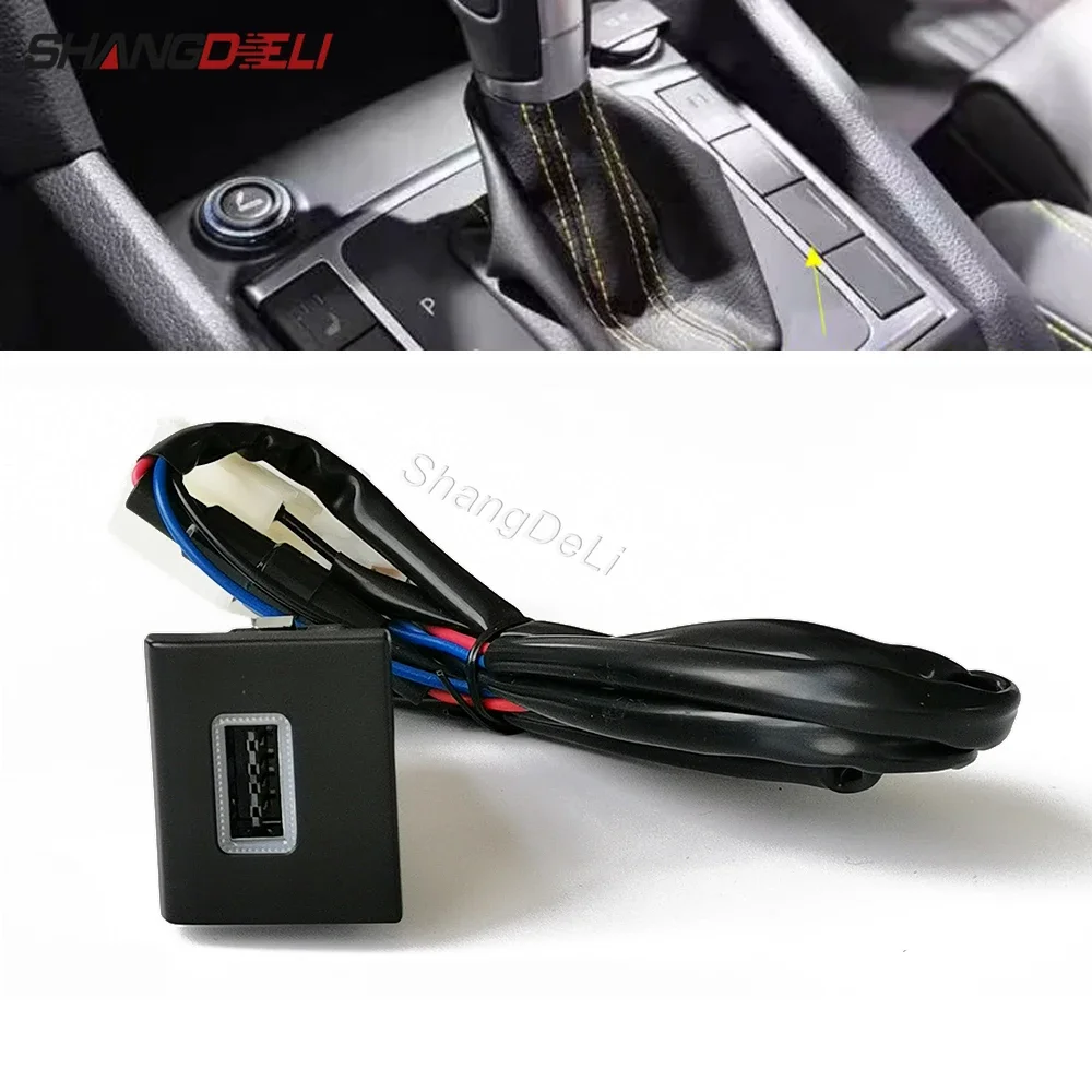 

Fit for Volkswagen Amarok 2011 - 2018 Accessories Blue LED Car Quick Charger Socket USB Port Phone Charging Outlet Power Adapter