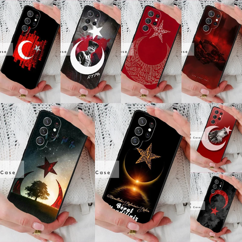 Funda para Teléfono Celular con Bandera de Turquía Ataturk para Samsung Galaxy S26 Ultra S20 FE Note 10 S24 S23 S21 S25 Plus S22