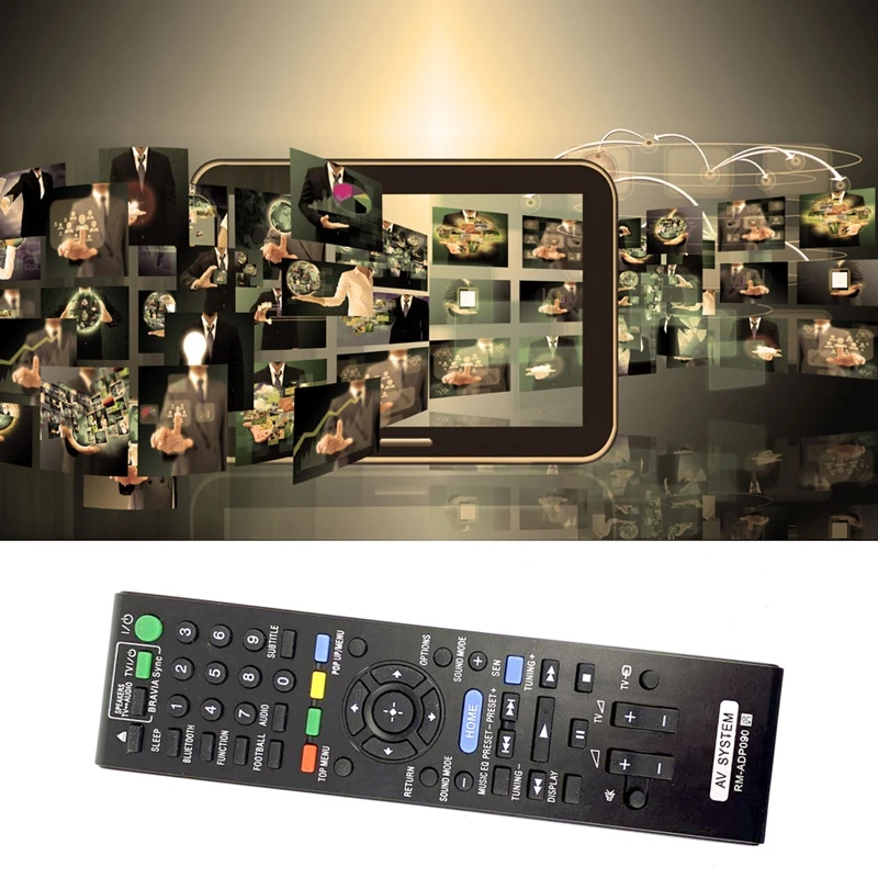 ABQU RM-ADP090 Remote Control Replacement for Sony AV System HBD-E2100 DBD-E3100 BDV-E4100