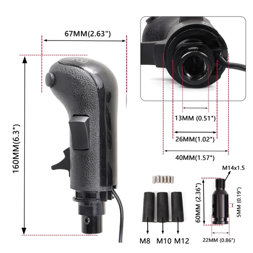 Imagen 2 del producto Perilla de palanca de cambios USB para Logitech G29, G27, G25, G923, Thrustmaster, TH8A, simulador de engranaje Alto y Bajo, PC, perilla de cambio de marchas USB para ATS ETS2