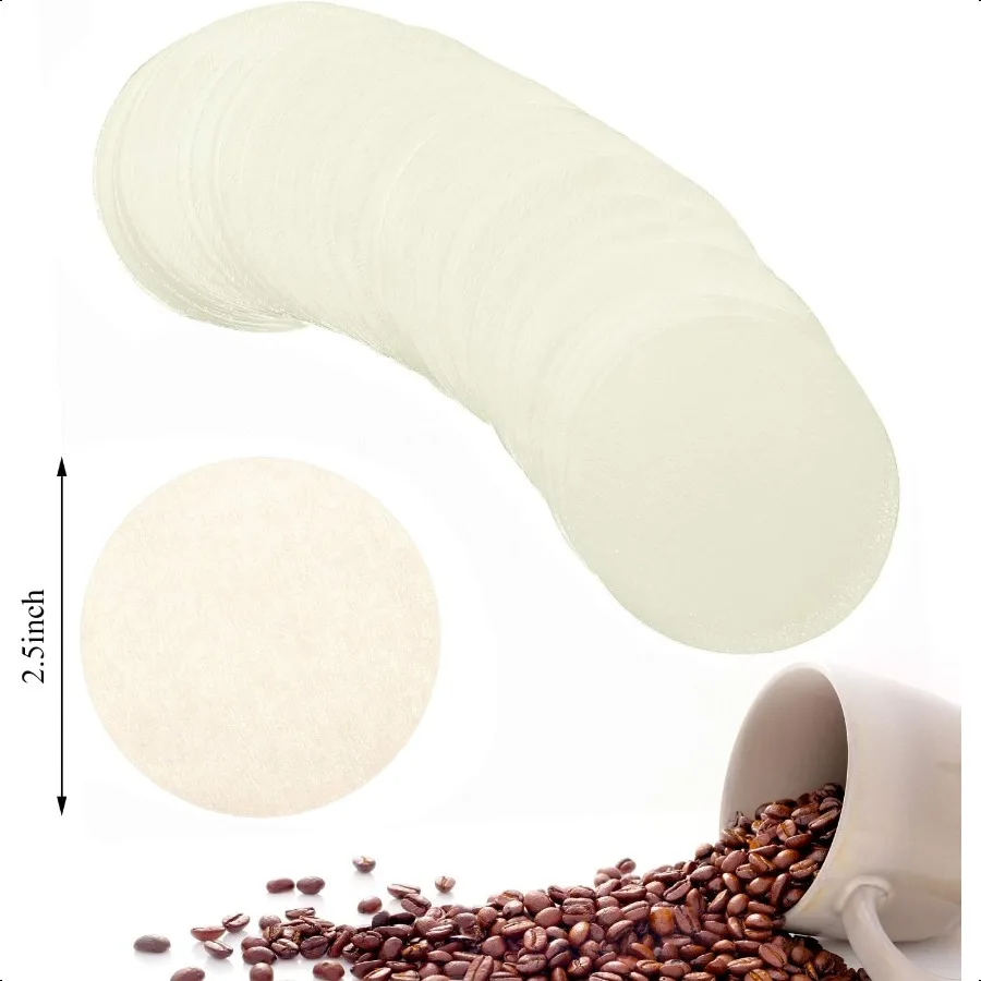500 Pieces Replacement Paper Filters Compatible with Aeropr Coffee Makers Round 2.5 Inch Paper Filters  for Espro Coffee Makers