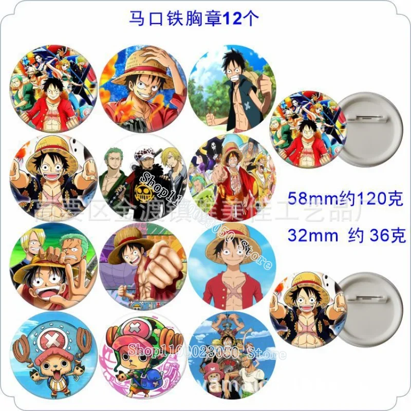 One Piece Silicone Bracelet Luffy Roronoa Zoro Brooch Key Ring Student SchoolBag Key Chain Accessories Children\'s Christmas Gift