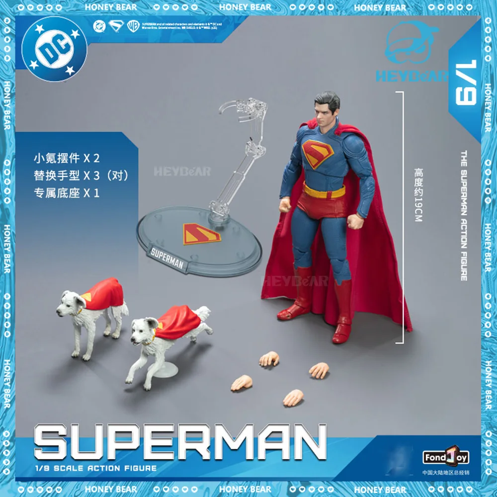 

Fondjoy 1/9 Scale Action Figure - David Corenswet as Superman New PVC Figurine Collectible Model Ornament Birthday Gift for Fans