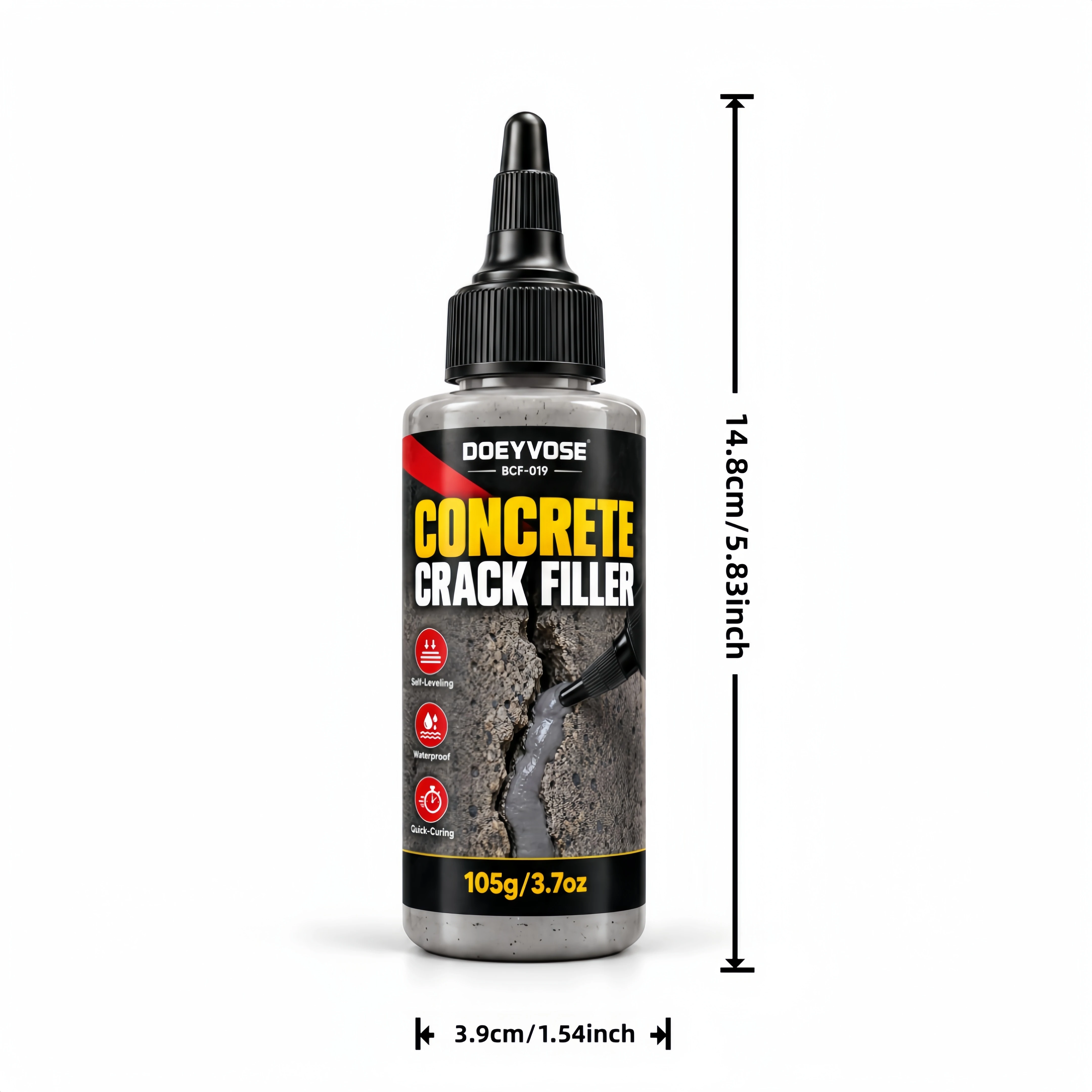 105g Bottle Concrete Filler Sealant, Waterproof Potting Compound for Crack Repair Concrete Surface