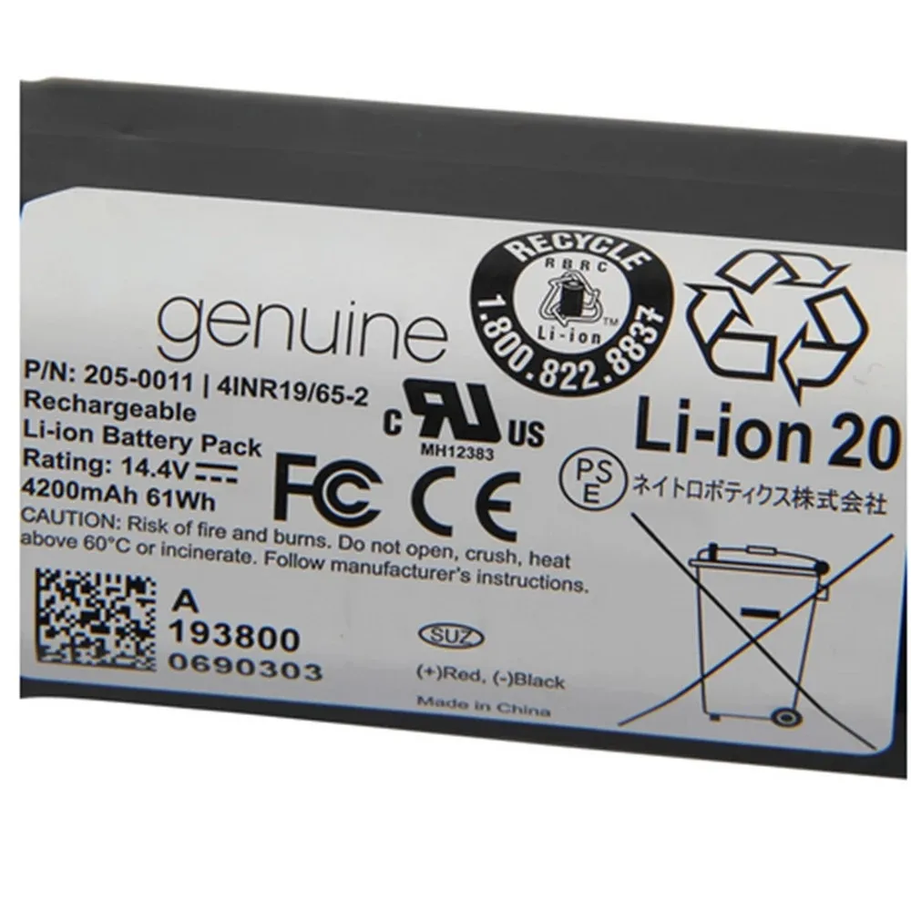 Imagem -03 - Bateria para Neato Botvac d3 d4 d5 d6 d7 205-0011 61wh Vassoura Varrendo Robô 14.4v Bateria 4200mah 2050011