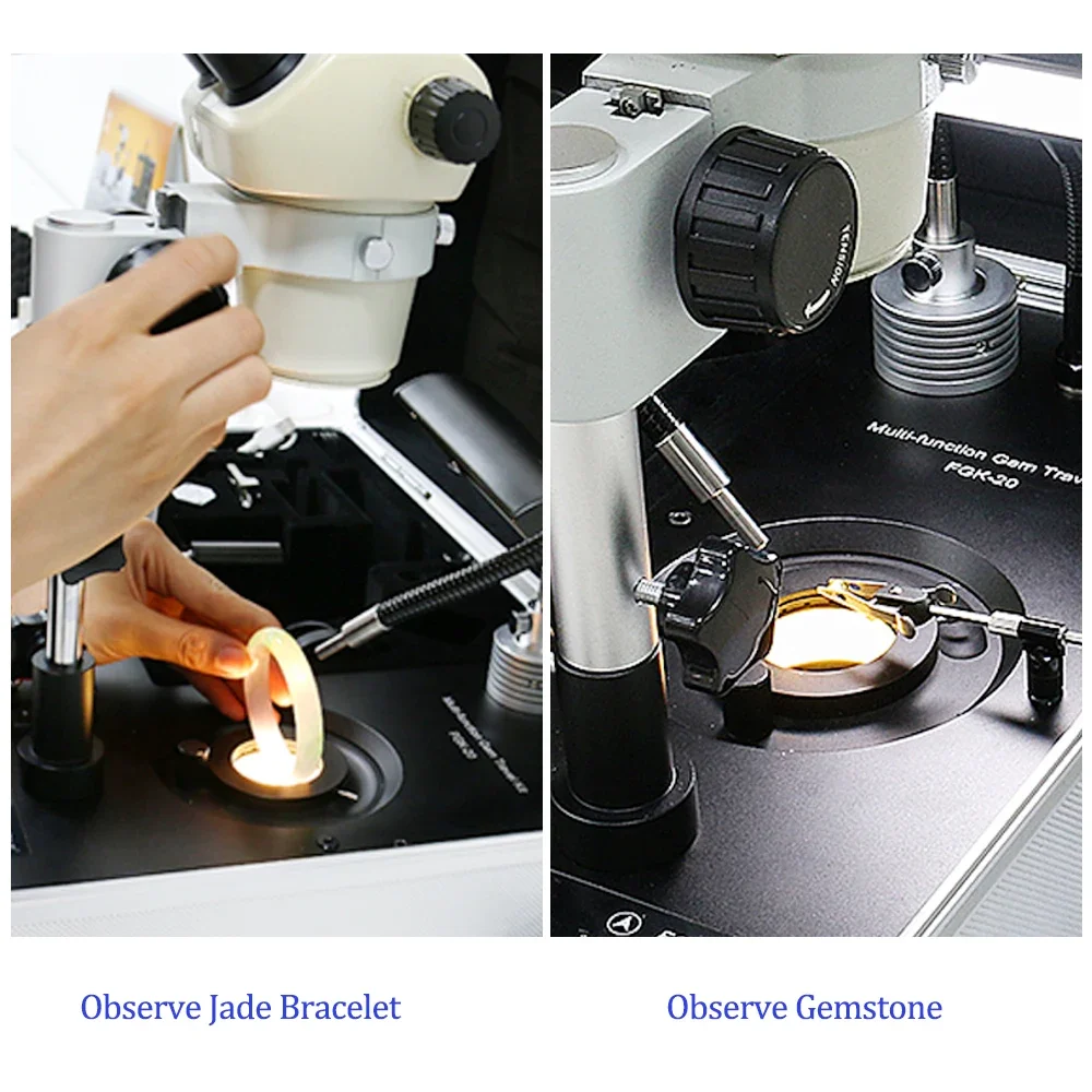 مختبر السفر لتحديد الأحجار الكريمة المحمول عالي الجودة مع 20 نوعًا من أدوات الأحجار الكريمة وأجهزة اختبار المجوهرات والقياسات