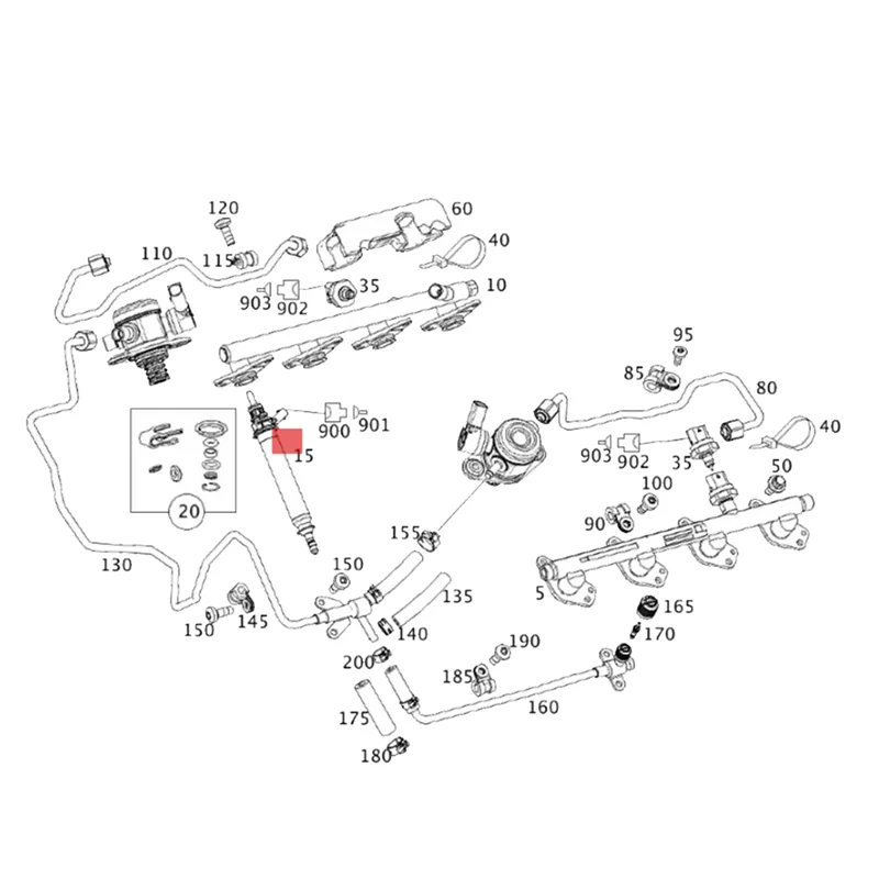 

In-Cylinder Fuel Injector For Mercedes-BENZ A B C E S Class 160 180 200 220 250 260 AMG GT