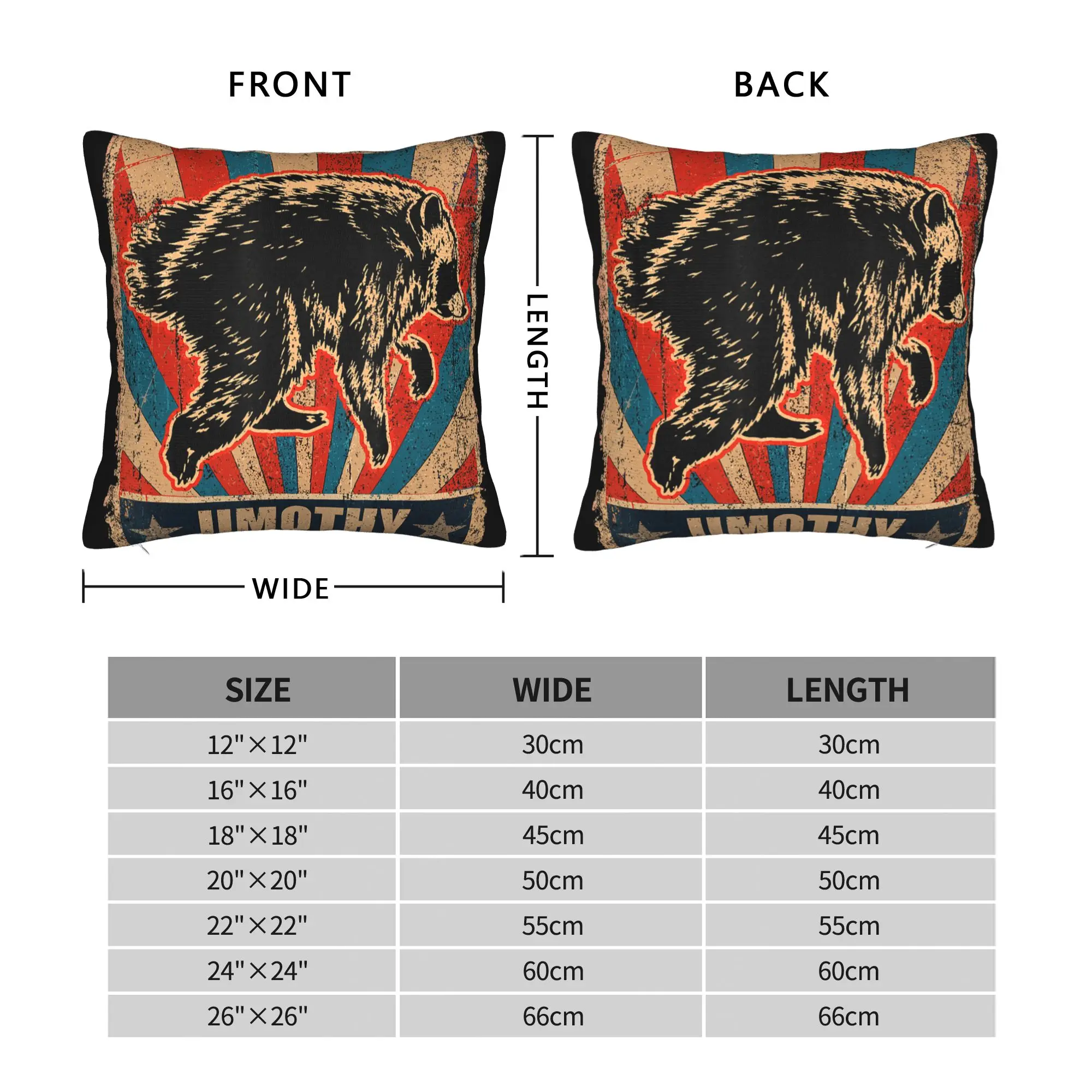Jimothy Viral Raccoon Shirt Funny Trash Panda Wildlife Pillow Case  Square Pillow Cover Cute Funny Cushion Cover  Home Decor