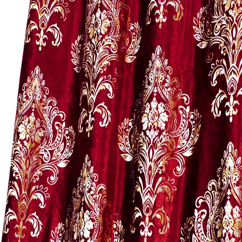 Super Elegant Red Curtains for Living Room 1 panels Reds curtain Bedroom Good Quality Wine Color Drapes Luxury Rideau Rouge