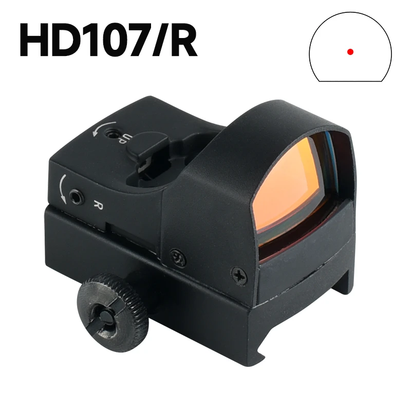 

HD107 Red Dot Tactical Handgun Optica Scope 20-22mm Rail Hunting Shooting Compact Riflescope Reflex Outdoors Sight