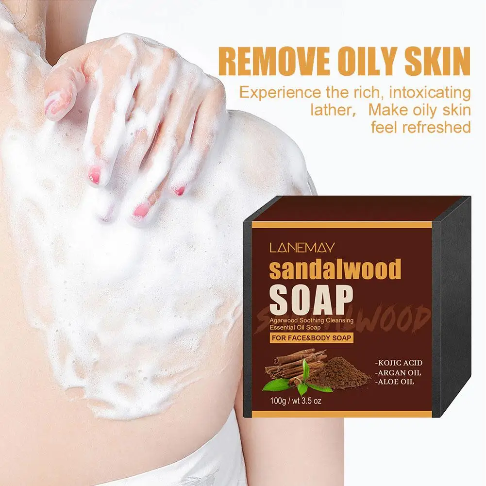 Moisturizing Sandalwood Soap Men's Women's Cleansing Moisturizing And Sandalwood Universal Care Soap Skin Decontamination K7X1