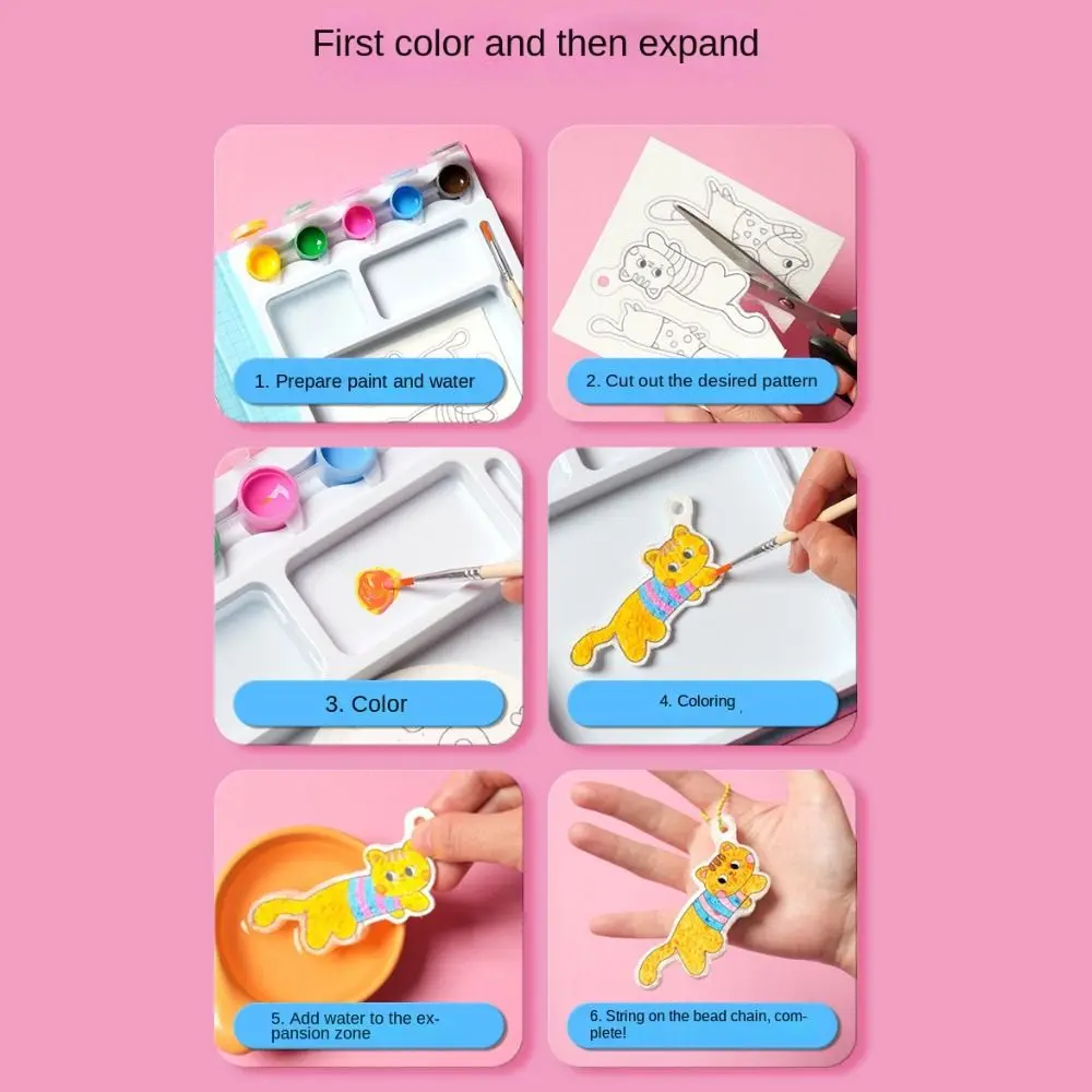 

С мольбертом DIY Puffy Paint Kit Губка Текстура Puffy Effect Текстура Живопись Игрушка Красочные ручки Креативный дизайн 3D Рисунок Холст