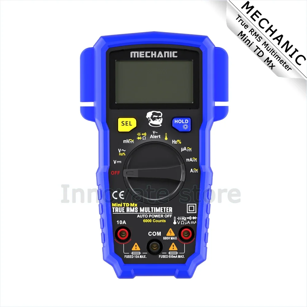 MECHANIC Mini TD MX Emperature Detection Multimeter LED 6000 Count Display High Precision Intelligent Anti Burn True RMS Tester