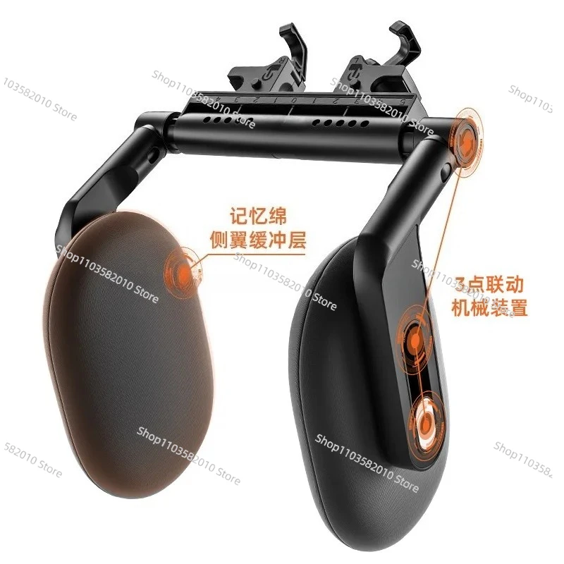 Three axis linkage double hook multifunctional car cushion, memory cotton side sleeping headrest, car neck protection pillow