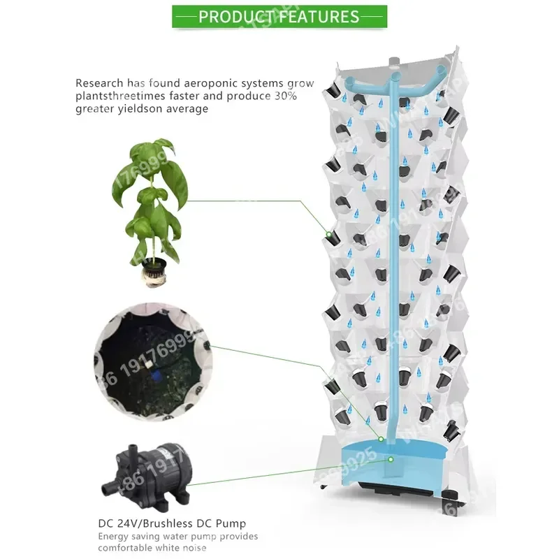 Hydroponic Grow Kit Vegetable Tool Grow Kit Includes Water Tube Hydroponics Tower