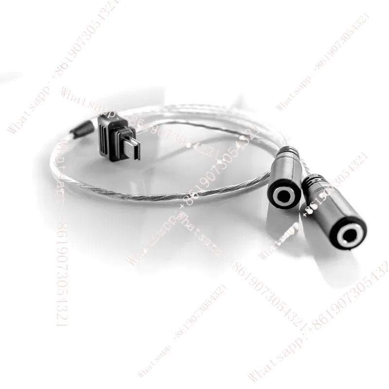 Suitable for Vimaitong v8s/v9s/v9x to dual plug female seat computer earphone miniusb to 3.5mm collar clip microphone
