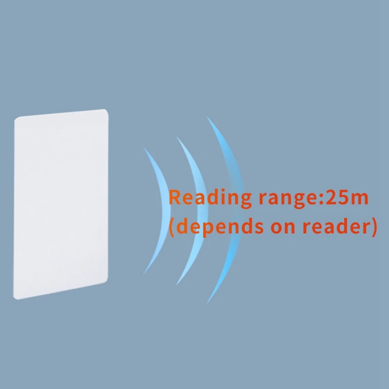 100 PCS UHF 860-960Mhz Long Read Range White Card Passive UHF RFID PVC Card Electronic Accessories For Access Management