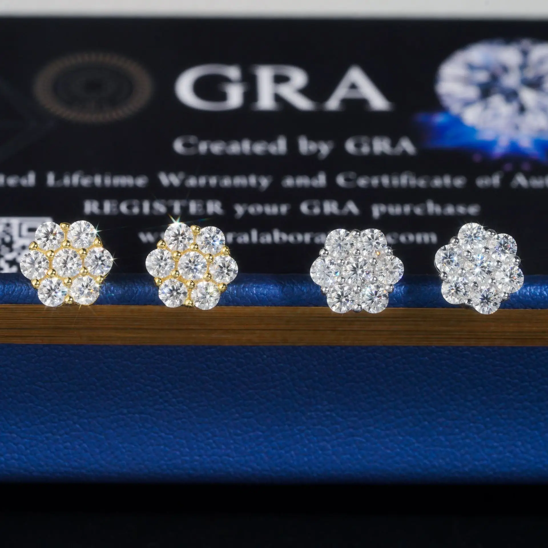 

8 мм простой классический цветок женские серьги-гвоздики с муассанитом ювелирные изделия из стерлингового серебра 925 пробы новые серьги с муассанитом и бриллиантами для женщин