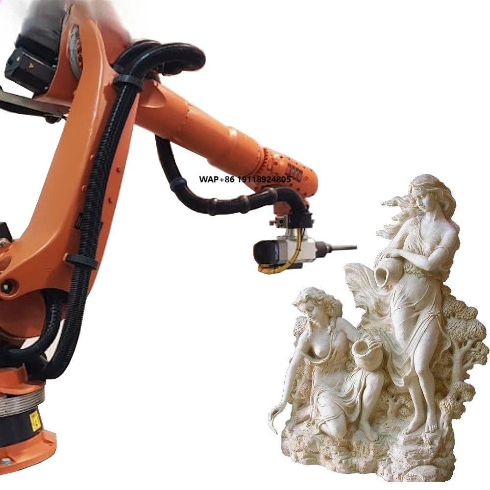 

7 Axis Milling Robot Arm CNC Router KUKA System for Marble Stone Yacht Mold Milling