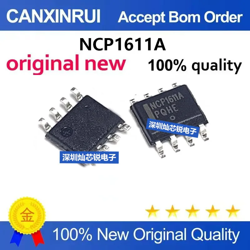 (5-100pieces)Brand new original NCP1611ADR2G, marked NCP1611A 1611YB3, SOP8 power factor controller