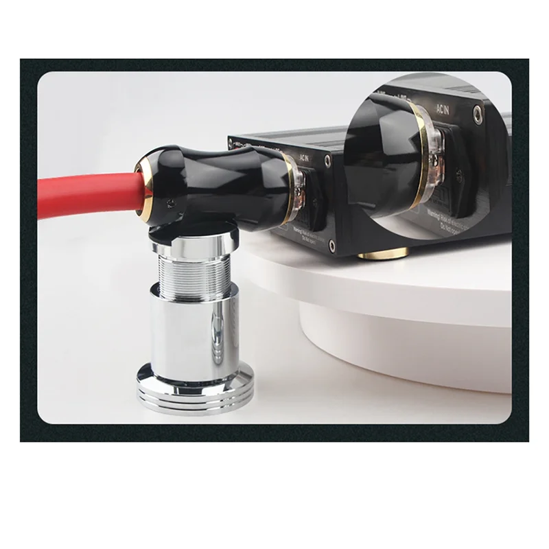 NN89R Aluminum Alloy Adjustable HiFi Audio Line Feet Pad Amplifier Power Cable Bracket Wire Support for Shock Absorber Nail(B)